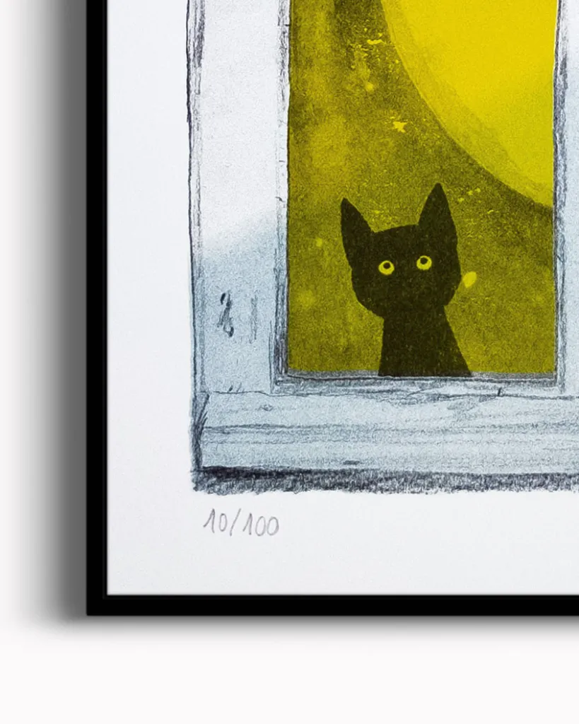 Supiot-Le chat noir à la fenêtre