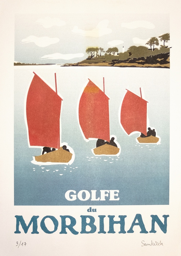 Golfe du Morbihan (voiles rouges)
