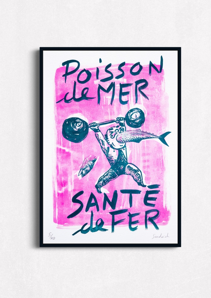 Poisson de mer, santé de fer (rose)