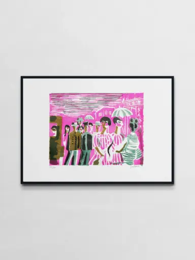 Ginza at Night, Kawakami Sumio (1945)